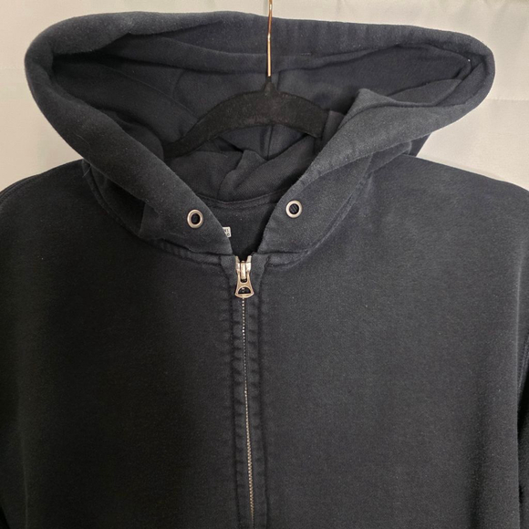 Men's Uniqlo Black Full-Zip Hoodie XL - Picture 2 of 5